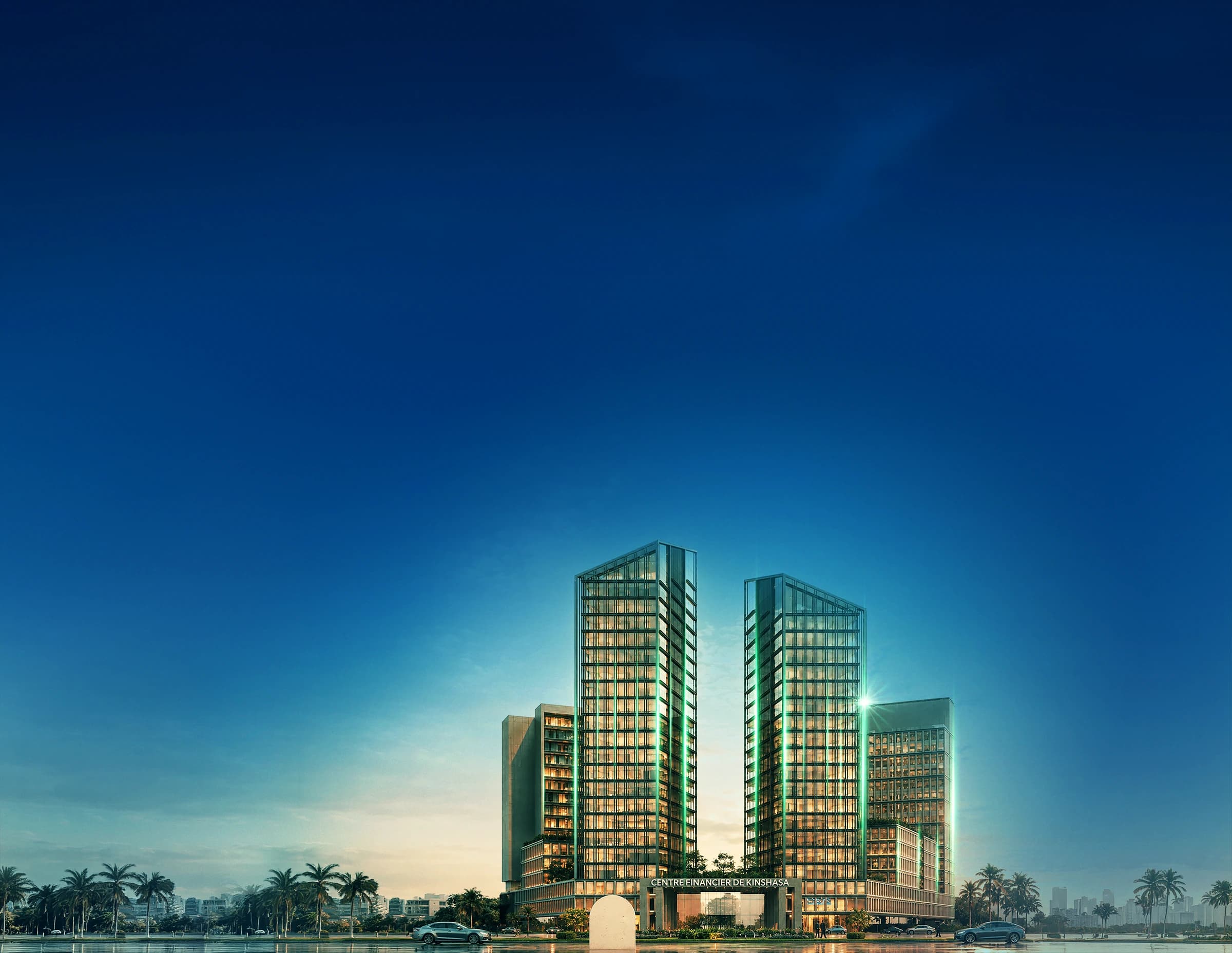 Les tours du Centre financier de Kinshasa